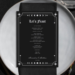 Gothic Halloween Wedding  Menu