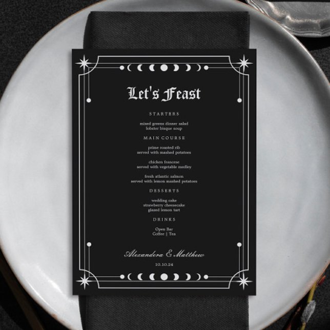 Gothic Halloween Wedding  Menu (Creator Uploaded)