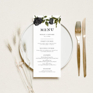Gothic Halloween Wedding Menu   White