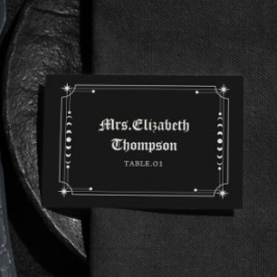 Gothic Halloween Wedding Place Name Cards DIY