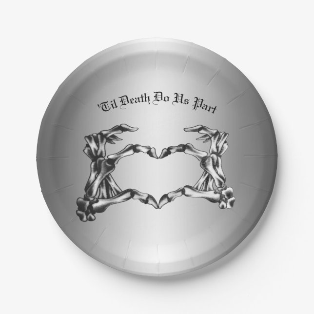 Gothic halloween wedding Plate (Front)