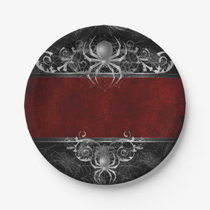 Gothic halloween wedding Plate