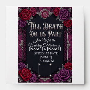 Gothic Halloween Wedding Till Death Do Envelope