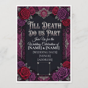 Gothic Halloween Wedding Till Death Do Program