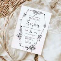 Gothic hand drawn arch 40th Birthday Party