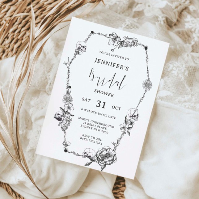Gothic hand drawn Bridal Shower Invitation (Creator Uploaded)