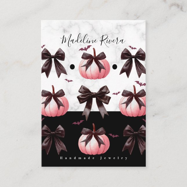 Gothic Handmade Artisan Earring Display Cards B (Front)