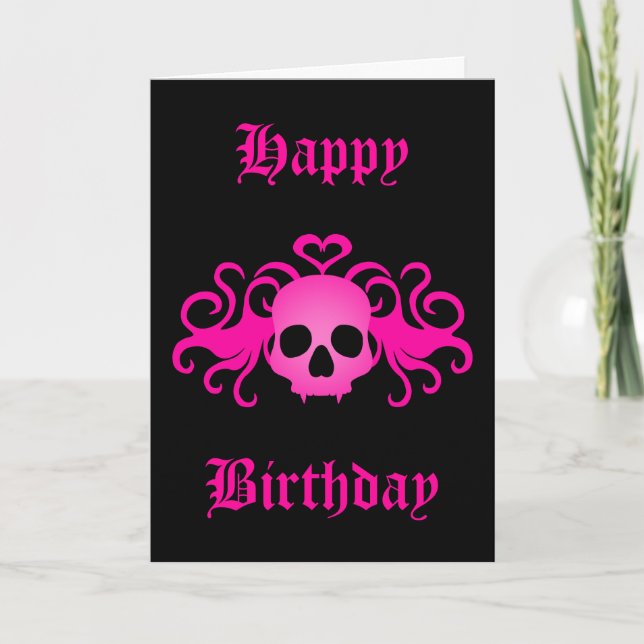 Gothic Happy Birthday Card (Front)