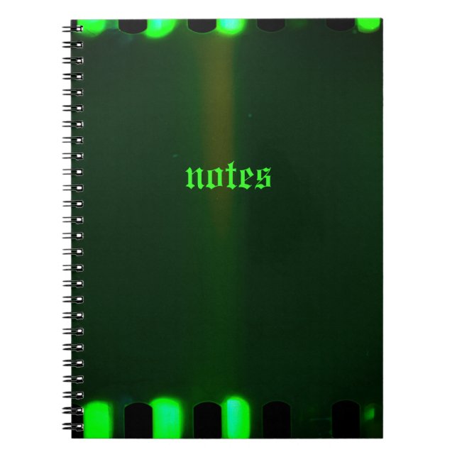 Gothic Harlequin Green Notebook (Front)