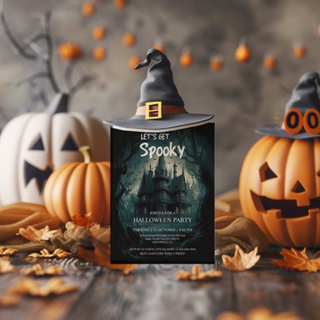 Gothic Haunted House Halloween Costume Party Invitation (Gothic Haunted House Halloween Costume Party Invitation)