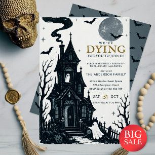 Gothic Haunted House Halloween Party Invitation
