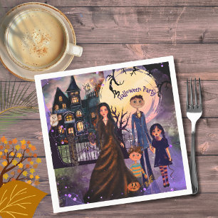 Gothic Haunted House Halloween Party Napkins