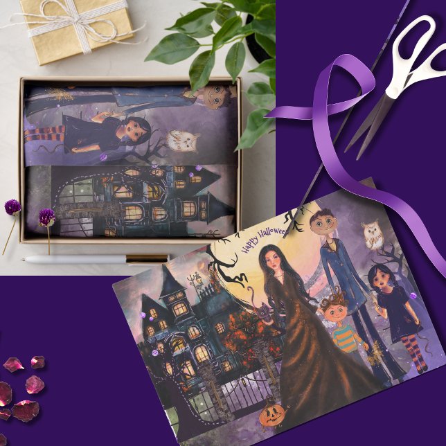 Gothic Haunted House Monster Family Tissue Paper (Gothic Haunted House Monster Family Tissue Paper)