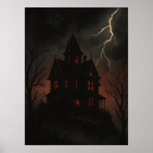  Gothic Haunted House Poster