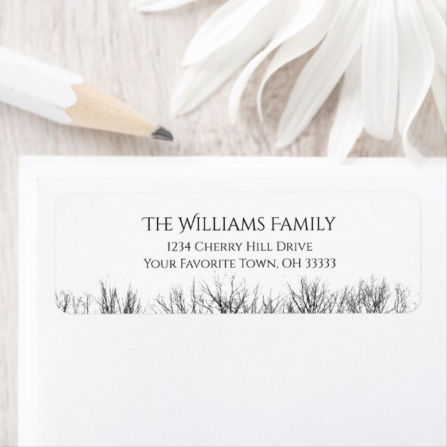 Gothic Haunted Woods Halloween Return Address Label (Insitu)