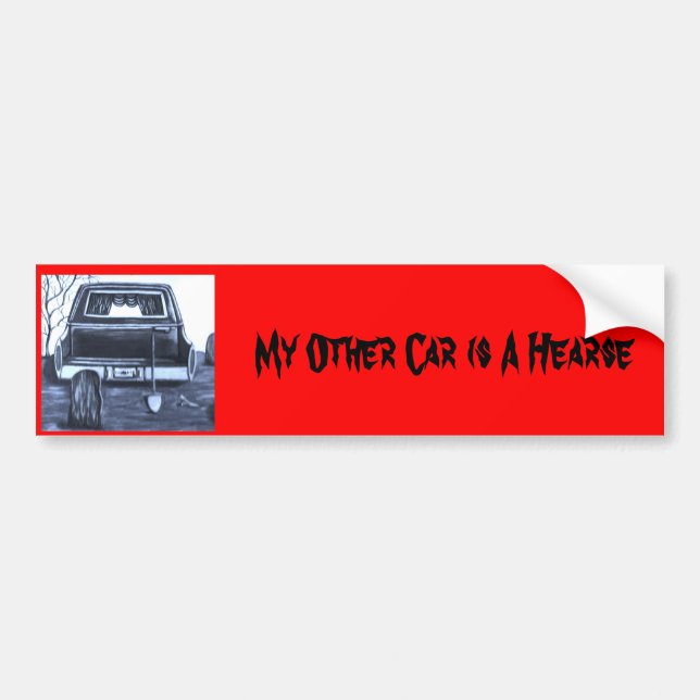 Gothic Hearse Bumpersticker Bumper Sticker (Front)