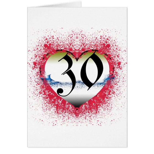 Gothic Heart 30th Gifts, (Front)
