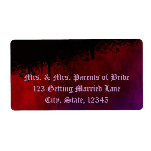 Gothic Heart Avery Label