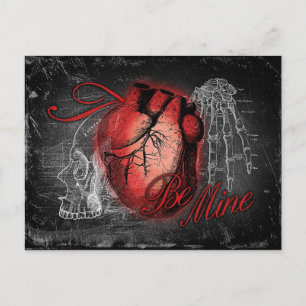 Gothic Heart Be Mine Postcard