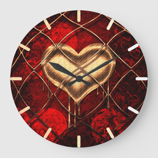 Gothic Heart Custom Large Clock (Front)