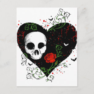 Gothic heart invitation card