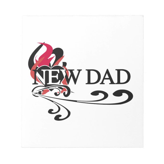 Gothic Heart New Dad T-shirts and Gifts Notepad (Front)