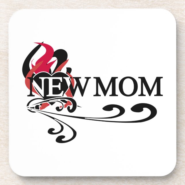 Gothic Heart New Mum T-shirts and Gifts Coaster (Front)