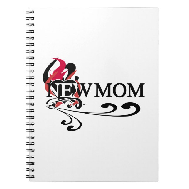Gothic Heart New Mum T-shirts and Gifts Notebook (Front)