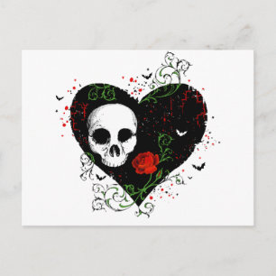 Gothic heart postcard