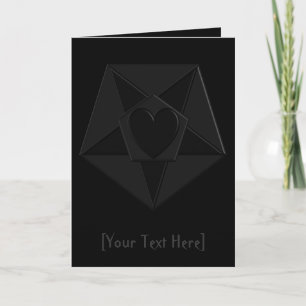 Gothic Heart & Star Pentathing Card