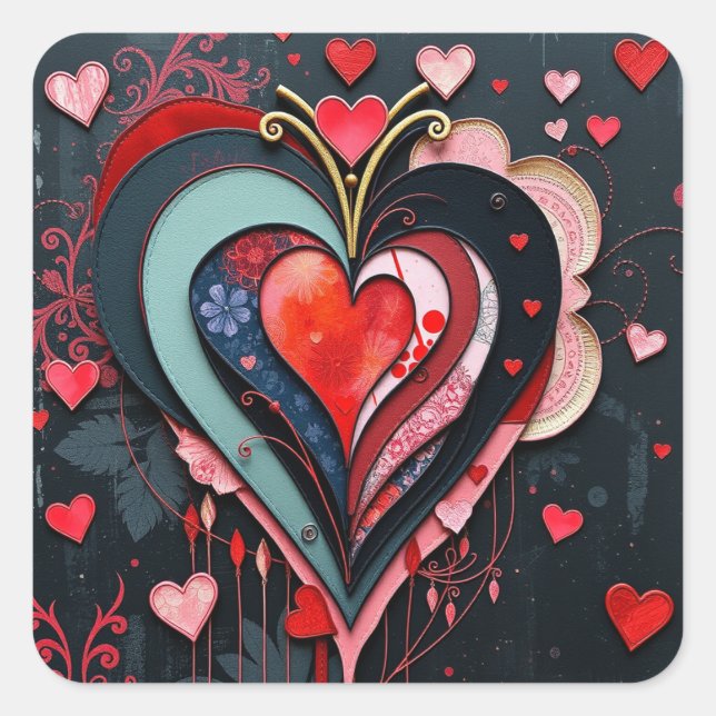  Gothic Heart Stickers (Front)
