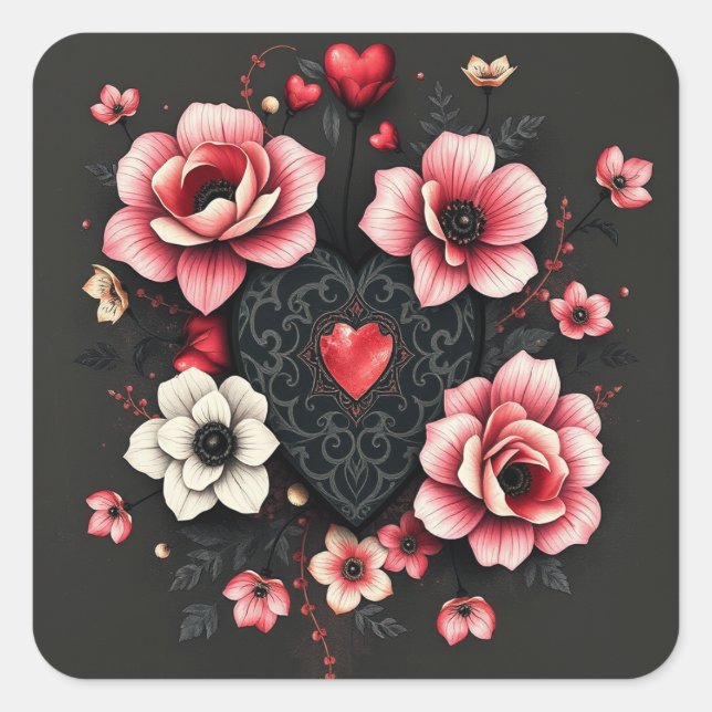  Gothic Heart Stickers (Front)
