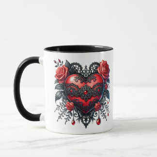 Gothic Heart Valentine Mug