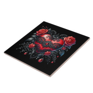 Gothic Heart Valentine Tile