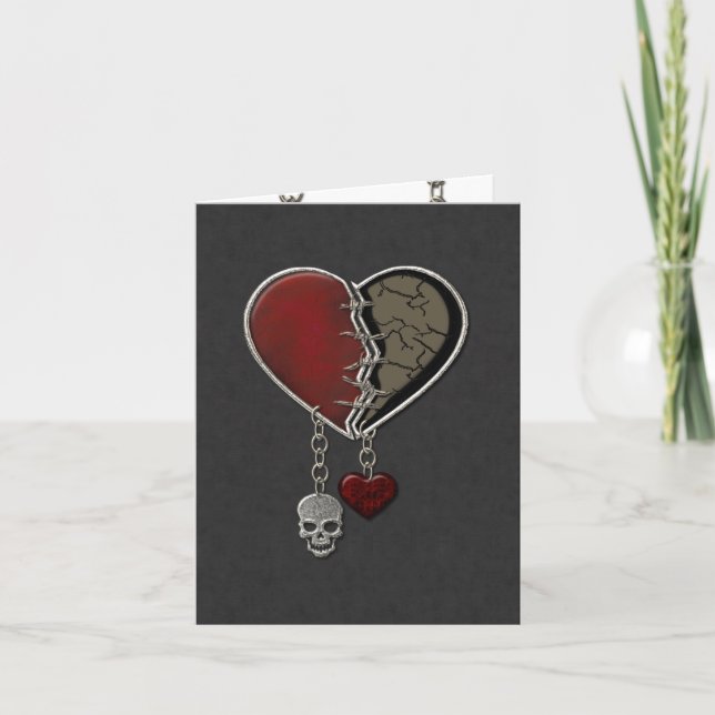 Gothic Heart with Skull Card (Front)