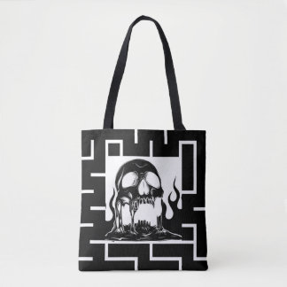 Gothic Hell Skull Maze Tote Bag