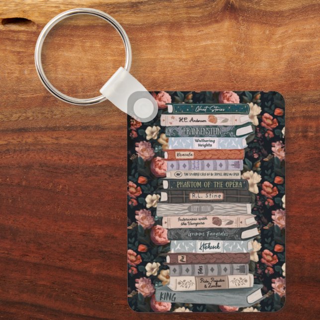 Gothic Horror Books Key Ring (Front)
