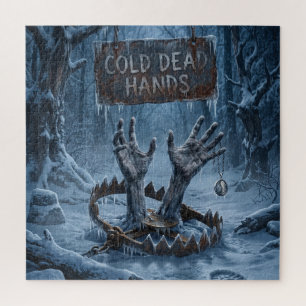 Gothic Horror Illustration of Frozen Hands Jigsaw Puzzle
