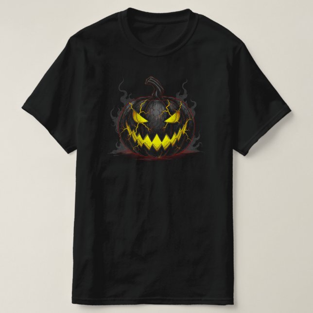 Gothic Horror Pumpkin - Dark Fantasy | BLACK ONLY T-Shirt (Design Front)