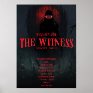 Gothic Horror The Witness Dark Aesthetic Wall Poster