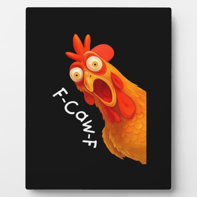 Gothic Humor Funny F Caw F Crow Design Plaque (Front)