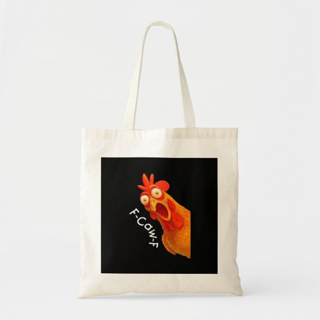Gothic Humor Funny F Caw F Crow Design Tote Bag (Front)