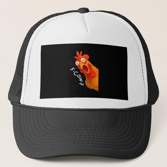 Gothic Humor Funny F Caw F Crow Design Trucker Hat (Front)