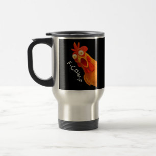 Gothic Humor Funny F-Caw-F Crow Travel Mug