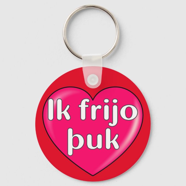 Gothic - I love you Key Ring (Front)