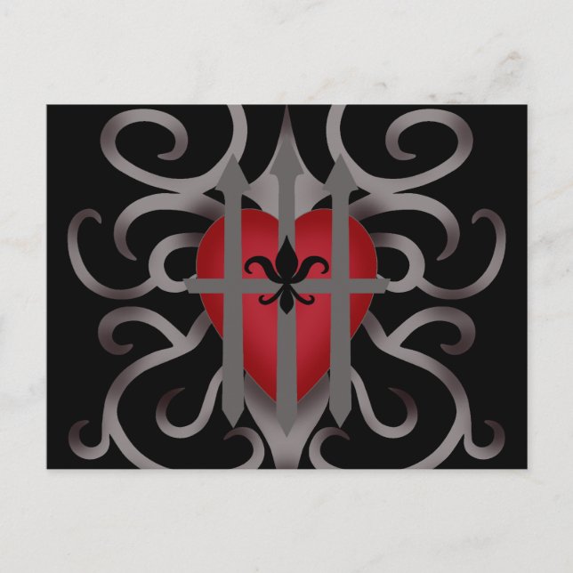 Gothic imprisoned heart Valentine's day Holiday Postcard (Front)