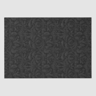 Gothic Jacquard Swirls Decoupage - Black and Grey Tissue Paper