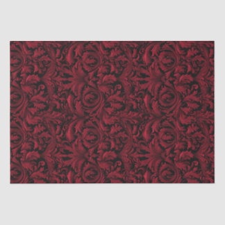 Gothic Jacquard Swirls Decoupage - Red And Black Tissue Paper