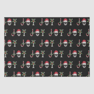 Gothic Joy Skull Christmas Holiday Tissue Paper
