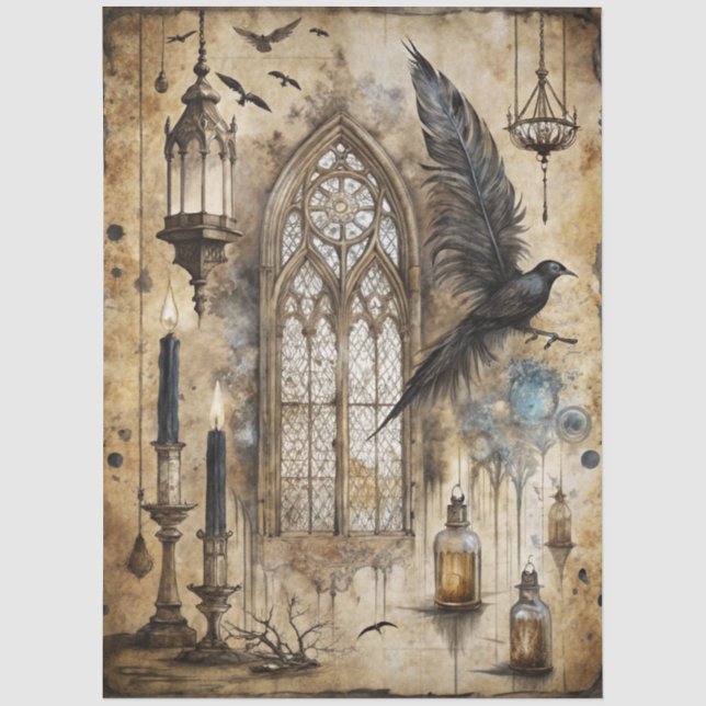Gothic Junk Journal Series Design 2 Tissue Paper (Front)